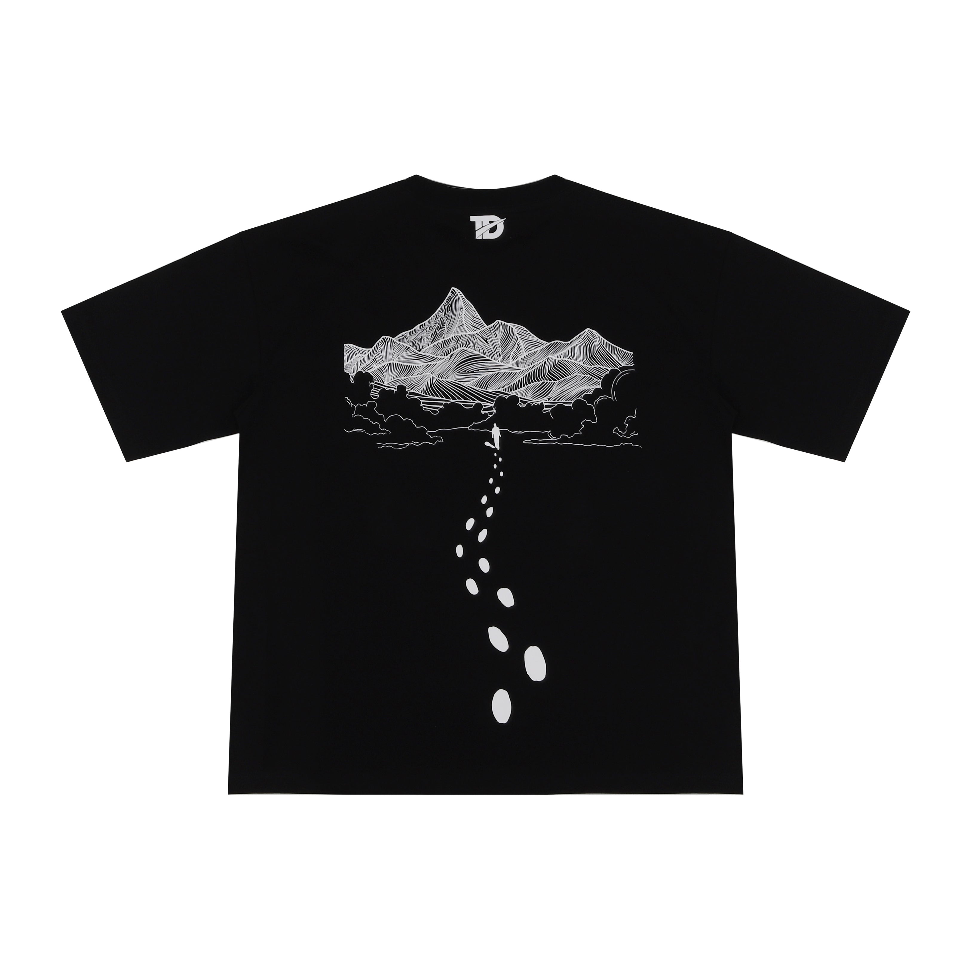 Detail de la coupe de T-Shirt de la collection ORIGINE noir Tout Droit
