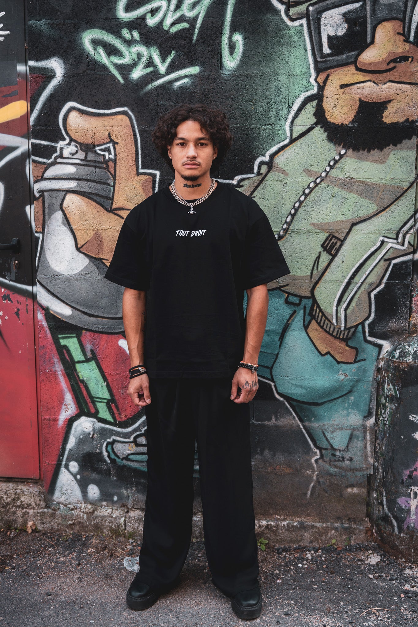 T-shirt "TOUT DROIT" BLACK